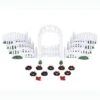 Lemax Plastic Arbor & Picket Fences With Decorations - 04233 -Lemax 0013204 plastic arbor picket fences with decorations 04233