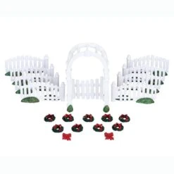 Lemax Plastic Arbor & Picket Fences With Decorations - 04233