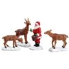 Lemax Santa Feeds Reindeer - 52146 -Lemax 0013422 santa feeds reindeer 52146