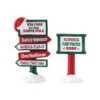 Lemax North Pole Signs - 74325 -Lemax 0021035 north pole signs 74325