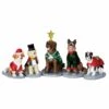 Lemax Costumed Canines Set 5 Pezzi - 32126 -Lemax 0042360 costumed canines set 5 pezzi 32126