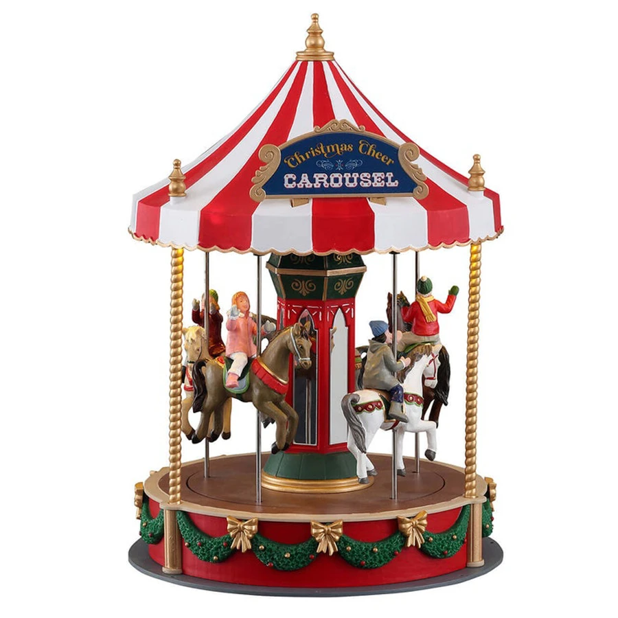 Lemax Christmas Cheer Carousel - 14821 3 Lemax Christmas Cheer Carousel - 14821