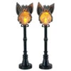 Lemax Gargoyle Lamp Post, Set Di 2 - 14829 -Lemax 0051605 gargoyle lamp post set di 2 14829