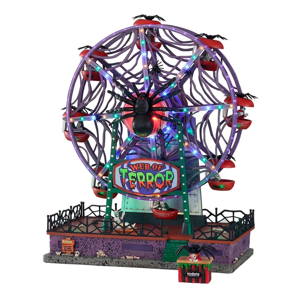 Lemax Web Of Terror Ferris Wheel - 14823 3 Lemax Web Of Terror Ferris Wheel - 14823