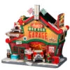 Lemax Santa's Hot Rod Garage - 25863 -Lemax 0083276 santas hot rod garage 25863
